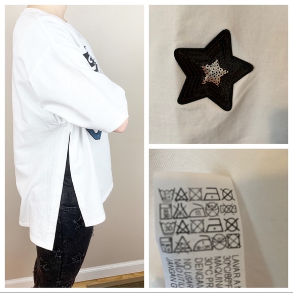 🌹NWT.  Zara oversized tunic with appliqués. - Picture 4 of 8